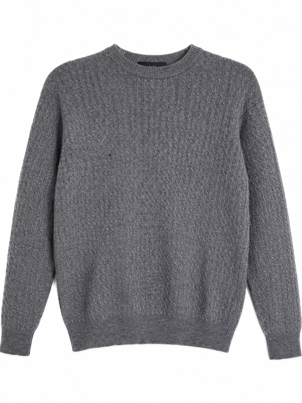 Brandini Women’s XL 100% Wool Cable Knit Gray Sweater Made in Italy - Picture 2 of 9